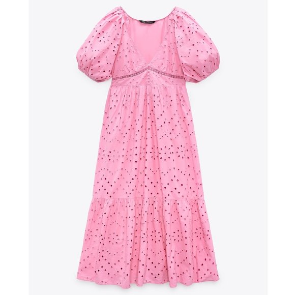 Zara Openwork Embroidered Dress - Picture 13 of 15